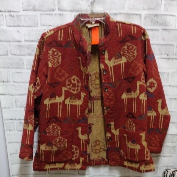 Gotcha covered Vintage Red Camel Print Jacket - Picture 1 of 3